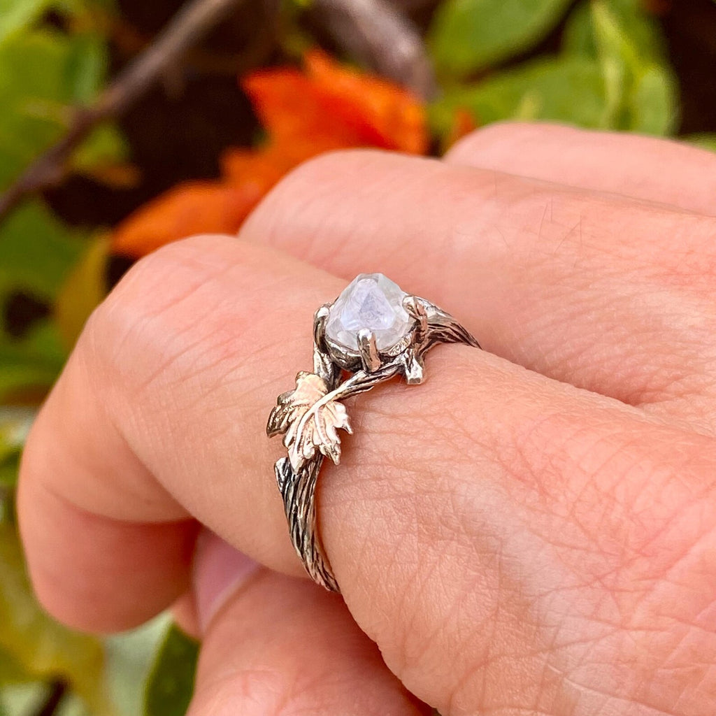 Lab-Grown Diamond 14K Gold Twig Ring