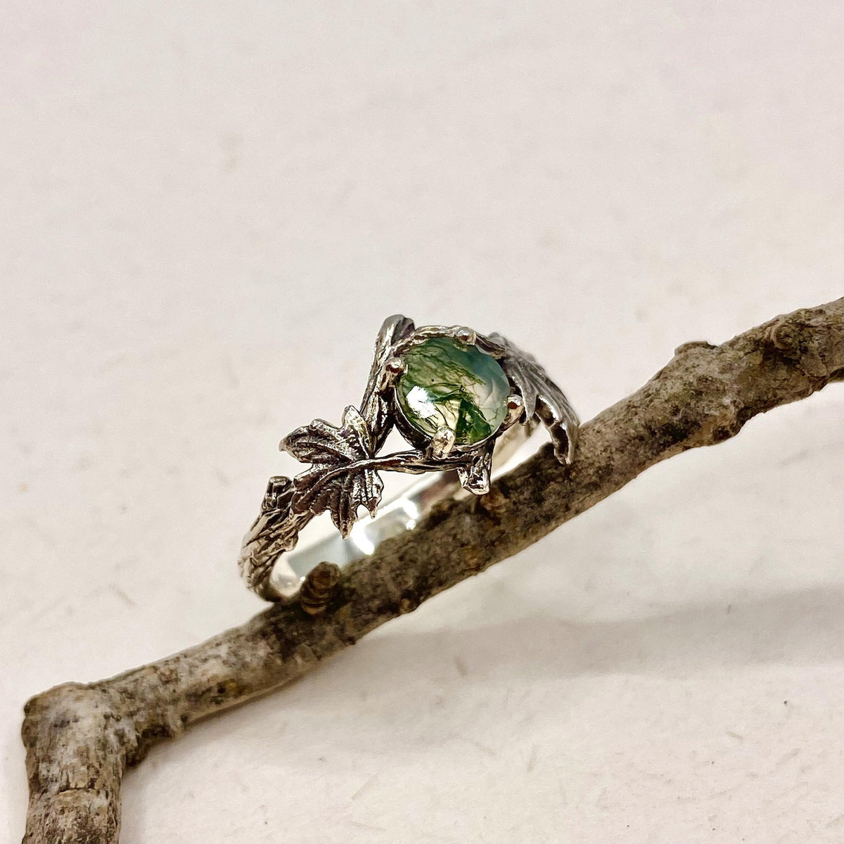 Sterling Silver Maple Leaf Ring