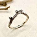 Zircon Sterling Silver Twig Ring