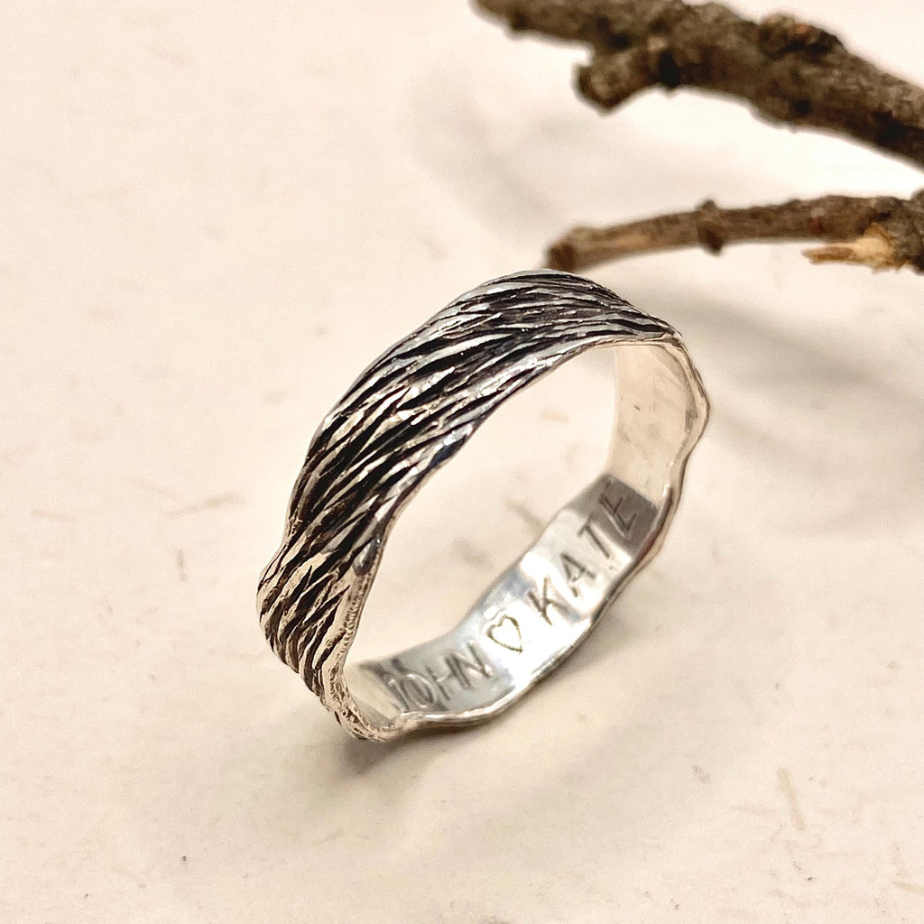 Fine Silver Twig Ring