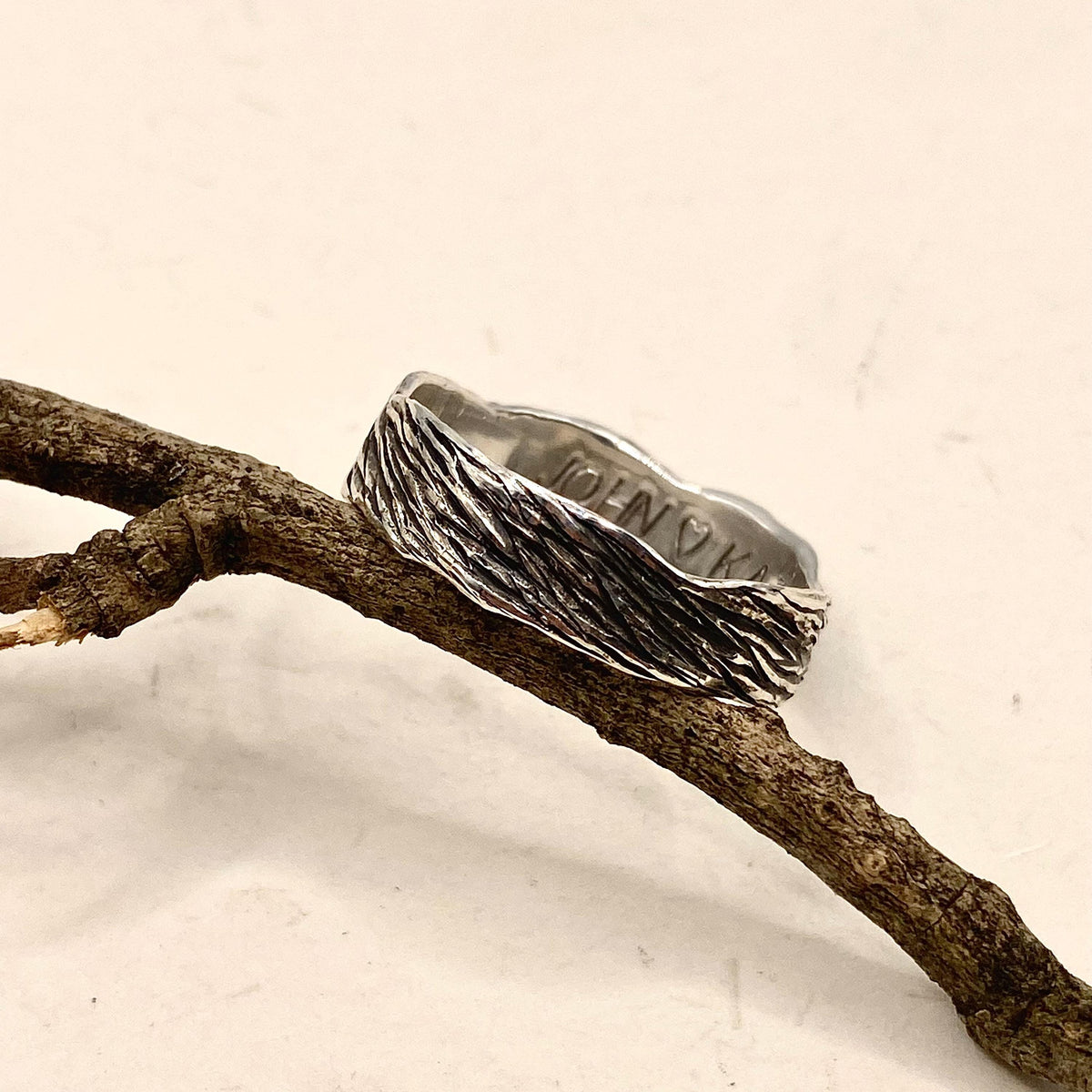 Fine Silver Twig Ring