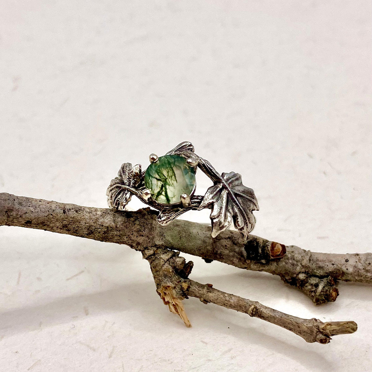Sterling Silver Maple Leaf Ring