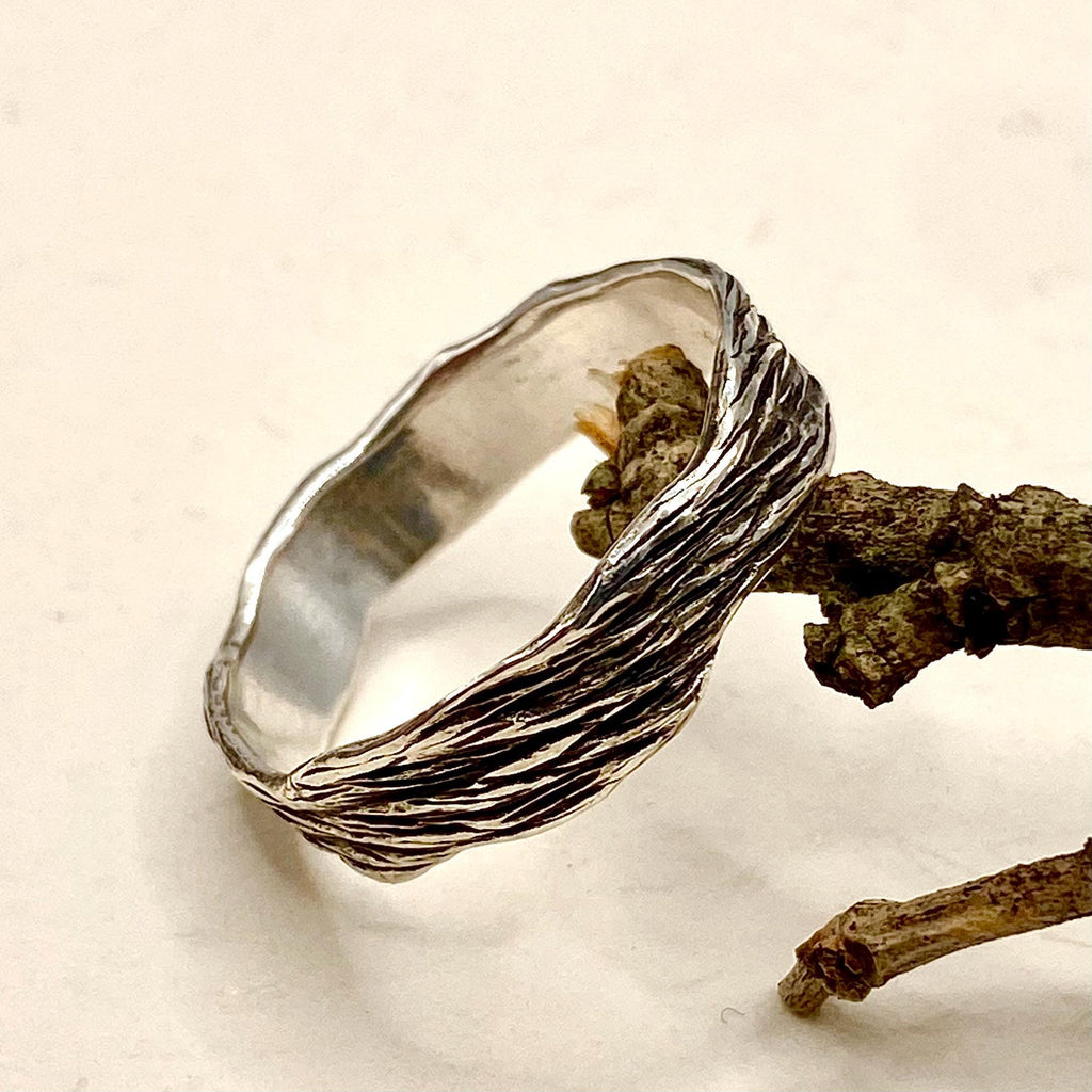 Fine Silver Twig Ring