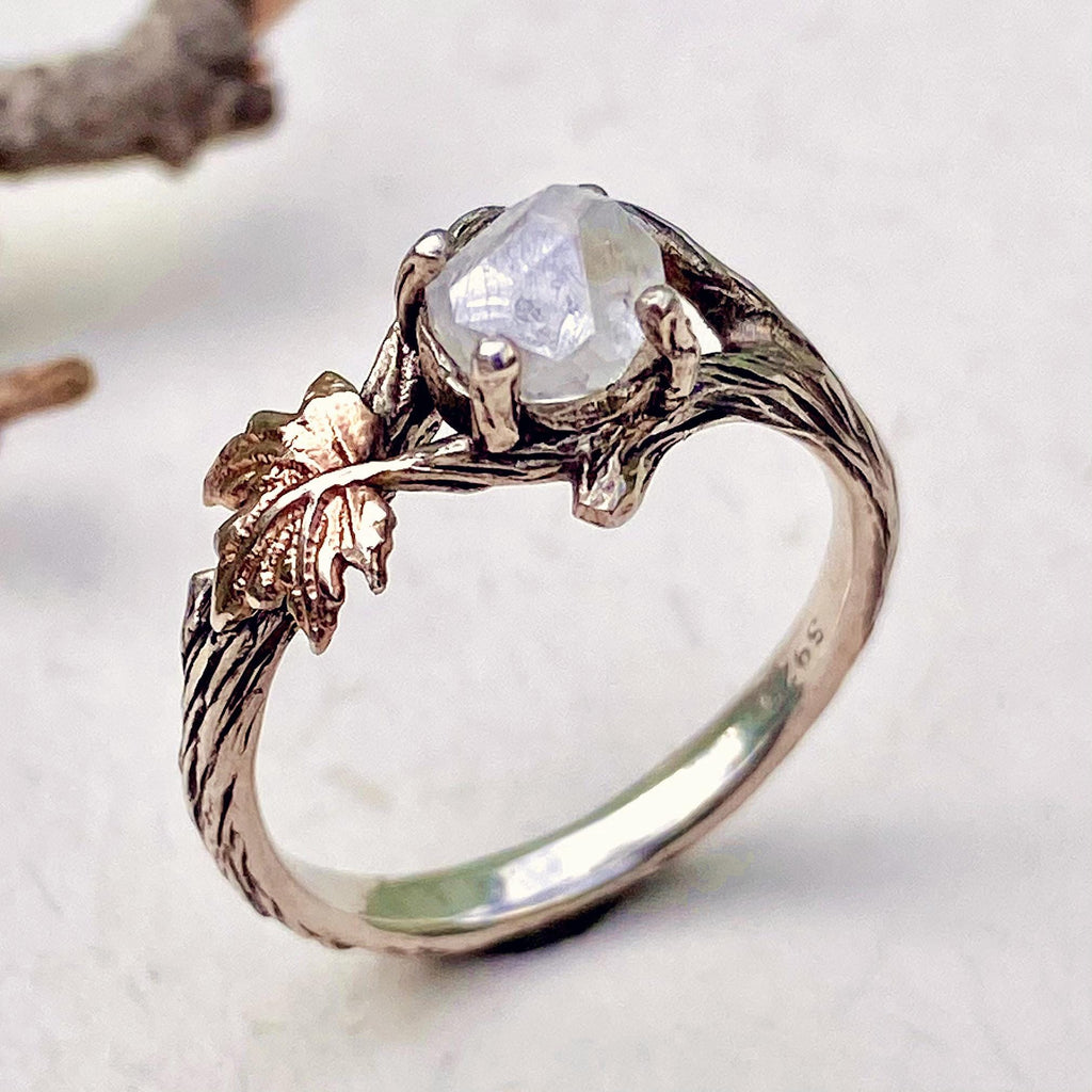 Lab-Grown Diamond 14K Gold Twig Ring