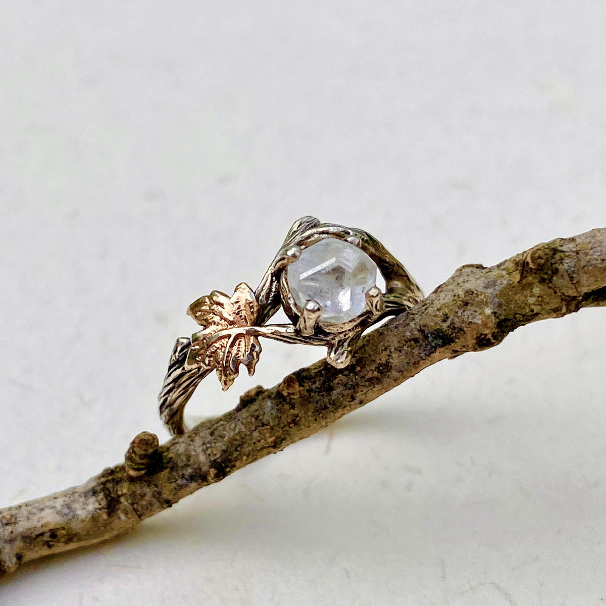 Lab-Grown Diamond 14K Gold Twig Ring