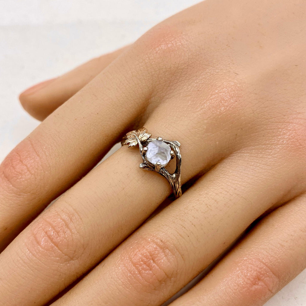 Lab-Grown Diamond 14K Gold Twig Ring