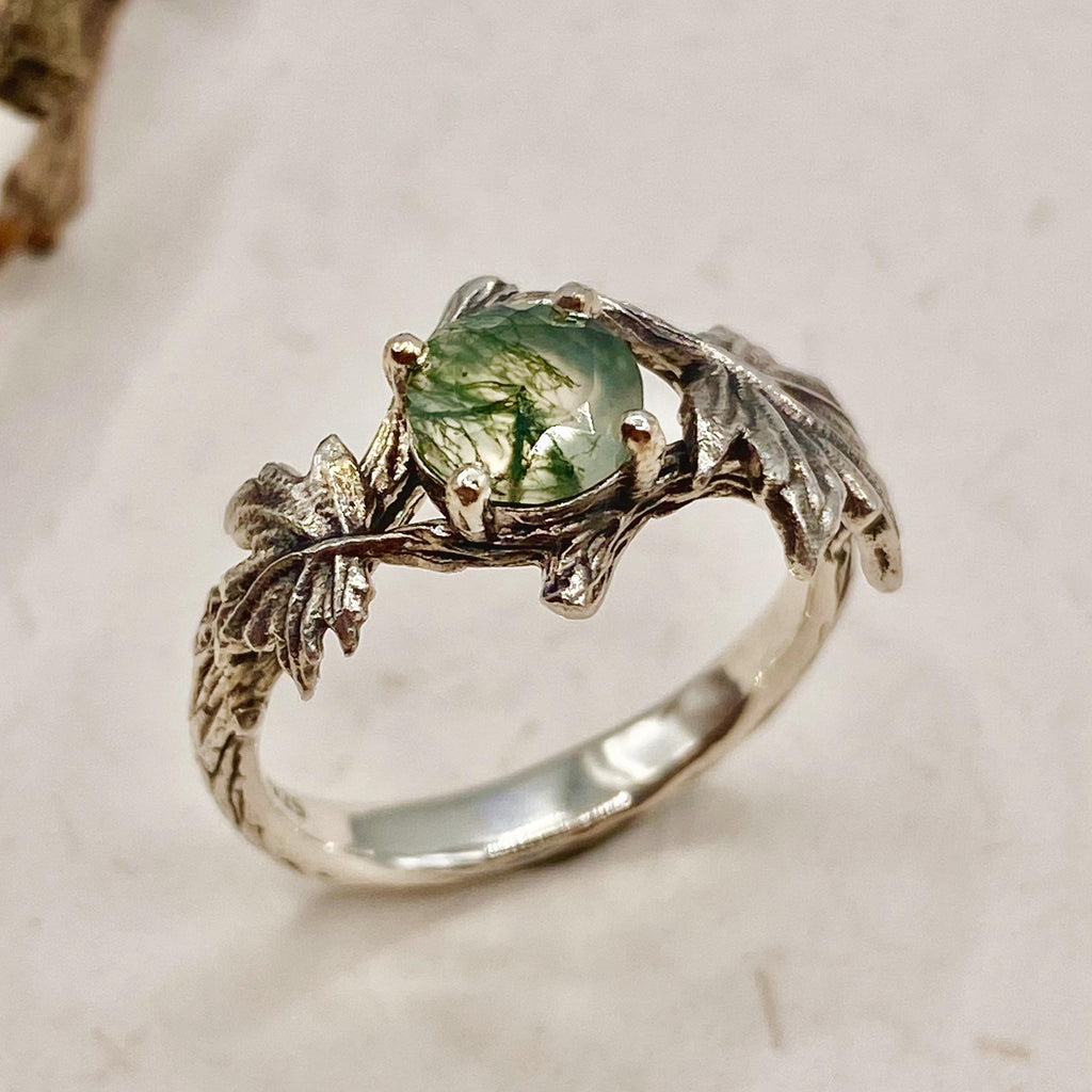 Sterling Silver Maple Leaf Ring