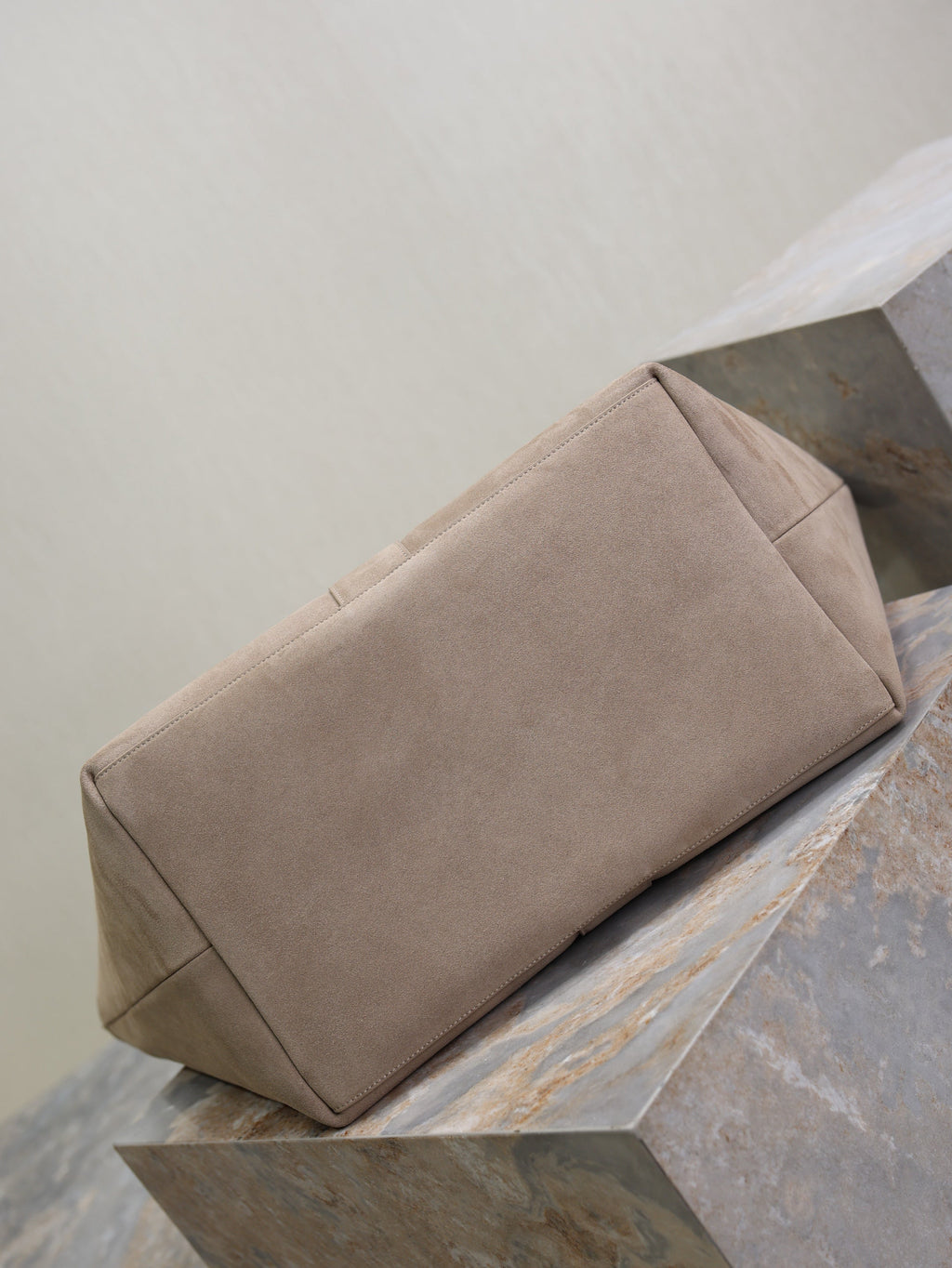 Y Tote Bag Gray Suede