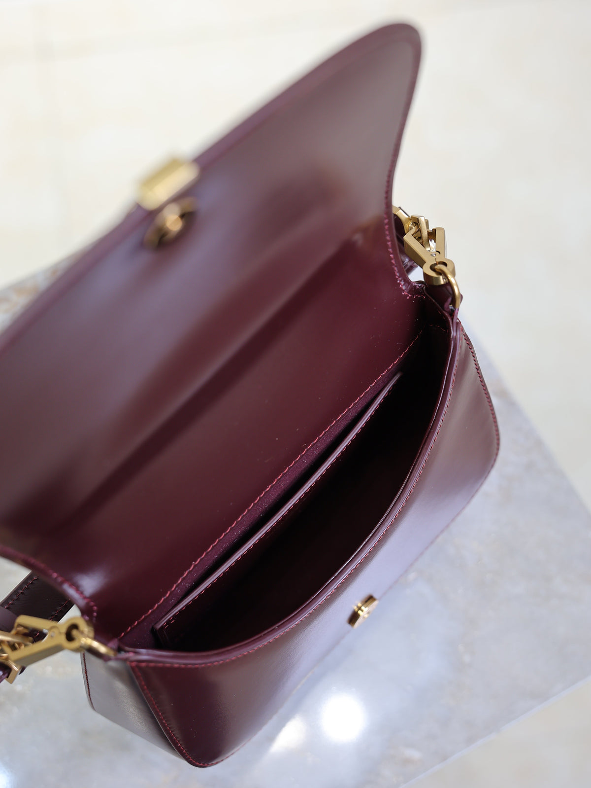 Mini Voltaire 21cm Burgundy Calfskin GHW