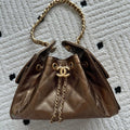 Chanel 25 Hobo Bag 22cm Bronze Calfskin 286184