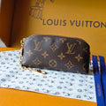 LV M25694 Cosmetic Lipstick Pouch Brown Monogram Canvas & Cowhide GHW