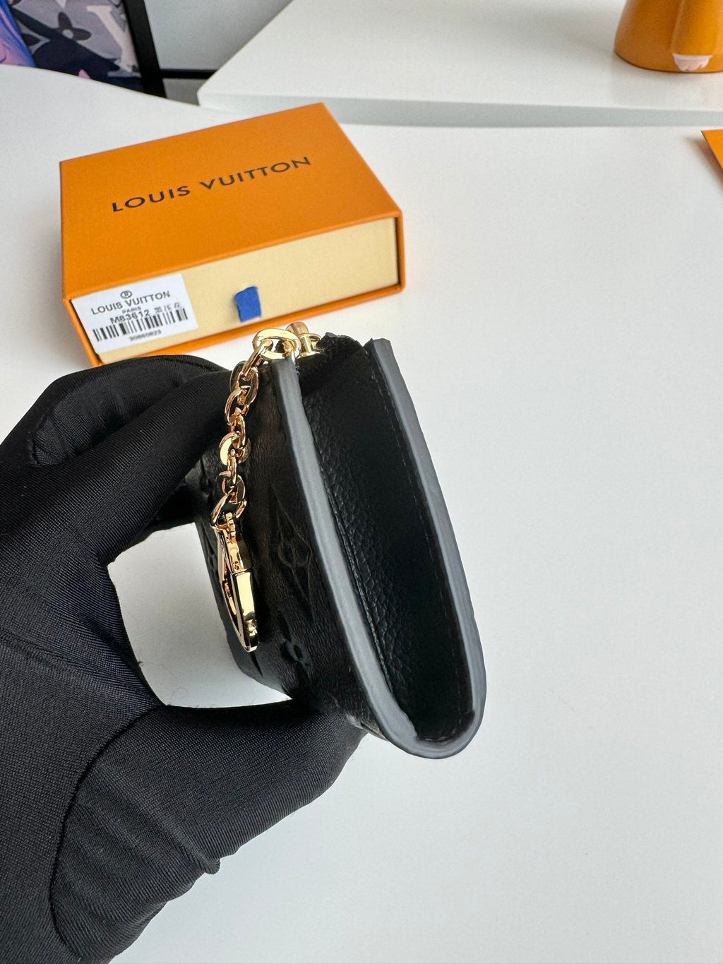LV Noa Key Holder Black Monogram Calfskin 221549