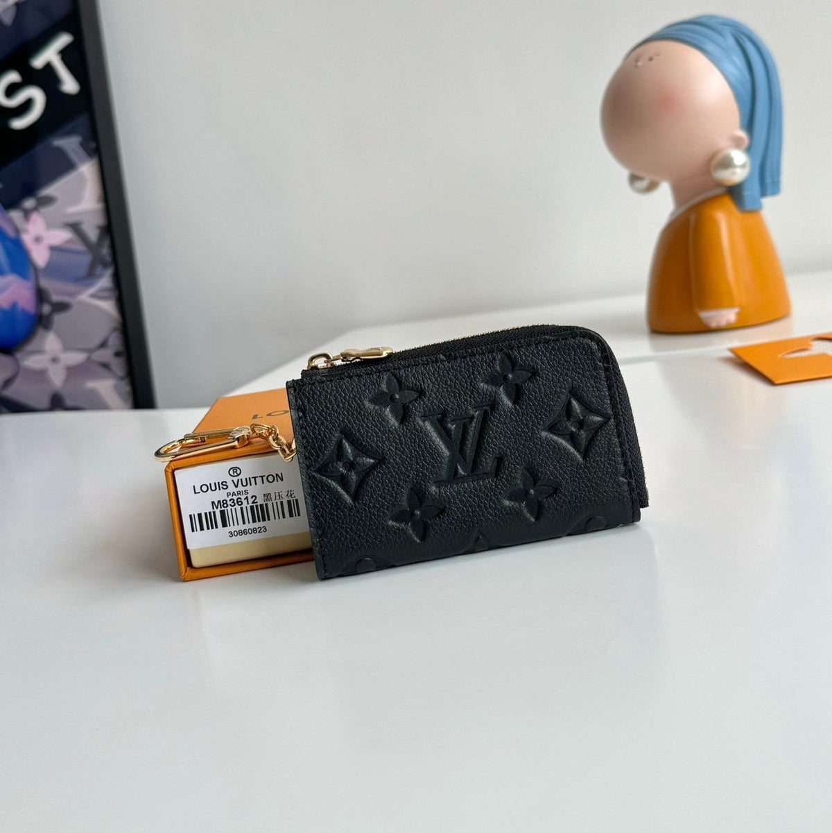 LV Noa Key Holder Black Monogram Calfskin 221549