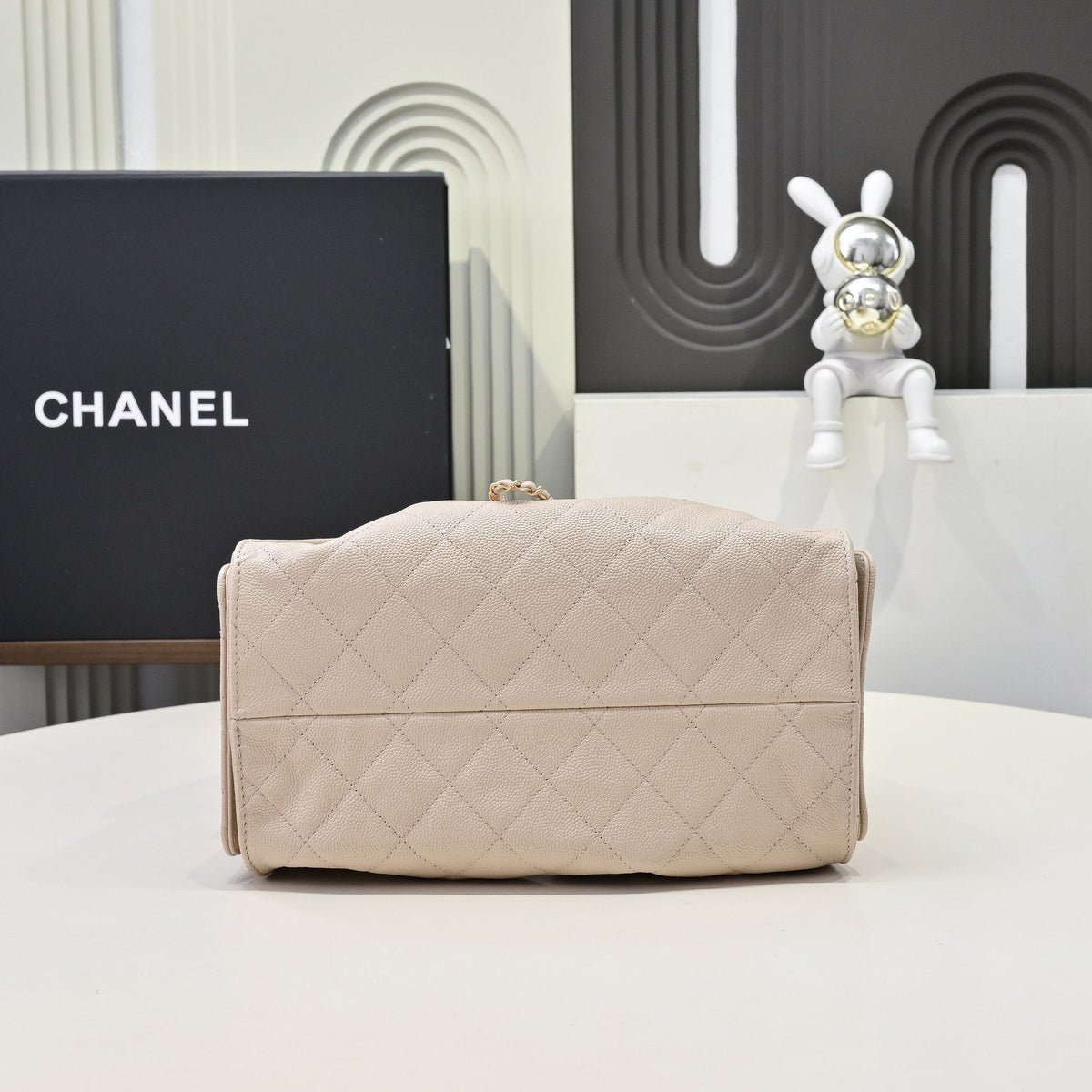 CC 25C Hobo Bags 30cm Nude Grained Calfskin