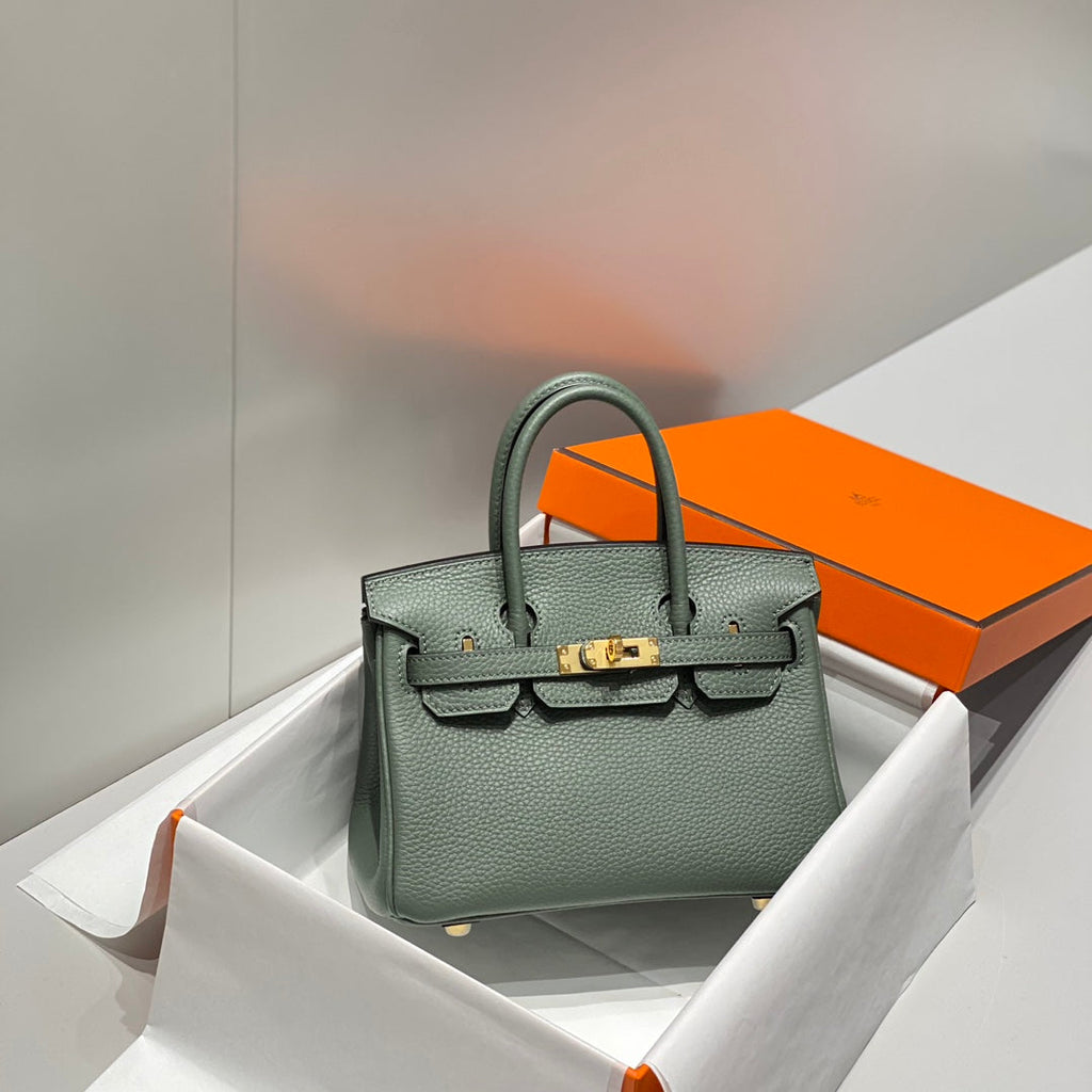 HM Birkin 20cm Vert Amande Togo Leather Gold Hardware