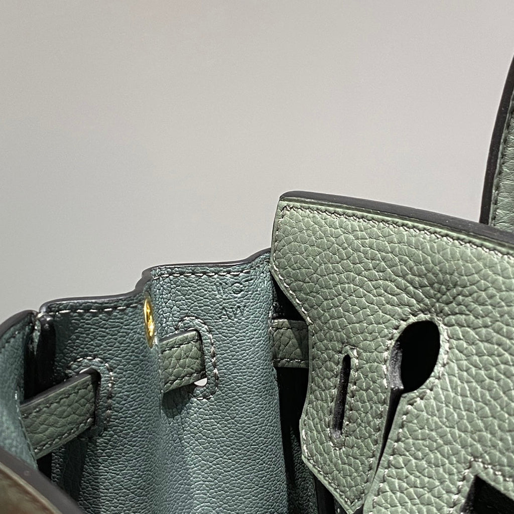 HM Birkin 20cm Vert Amande Togo Leather Gold Hardware