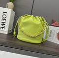 Loewe Flamenco Purse Bucket 32 Lime Lambskin Ghw
