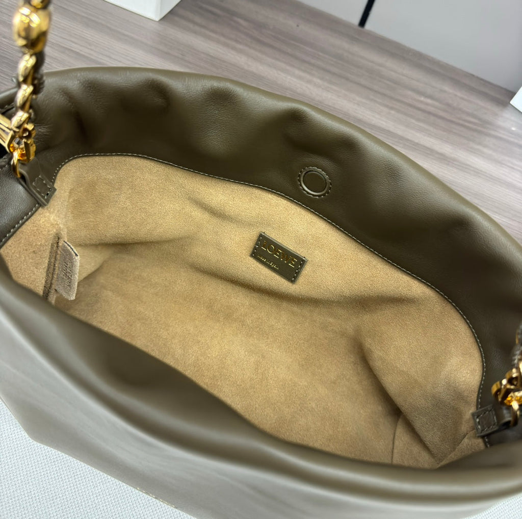 Loewe Flamenco Purse 30 Olive Lambskin Ghw