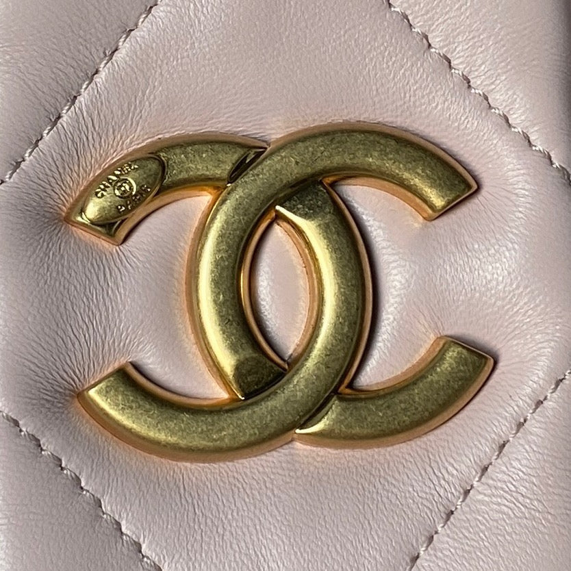 Chanel 25K Bow Bag Pink Gold Calfskin 295190