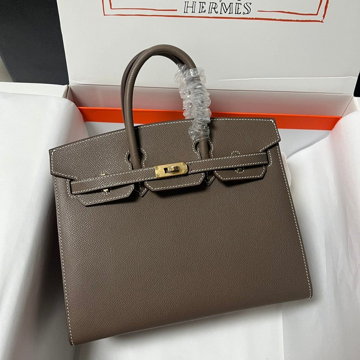 HM BIRKIN SELLIER VERT DE GRIS EPSOM LEATHER GOLD HARDWARE