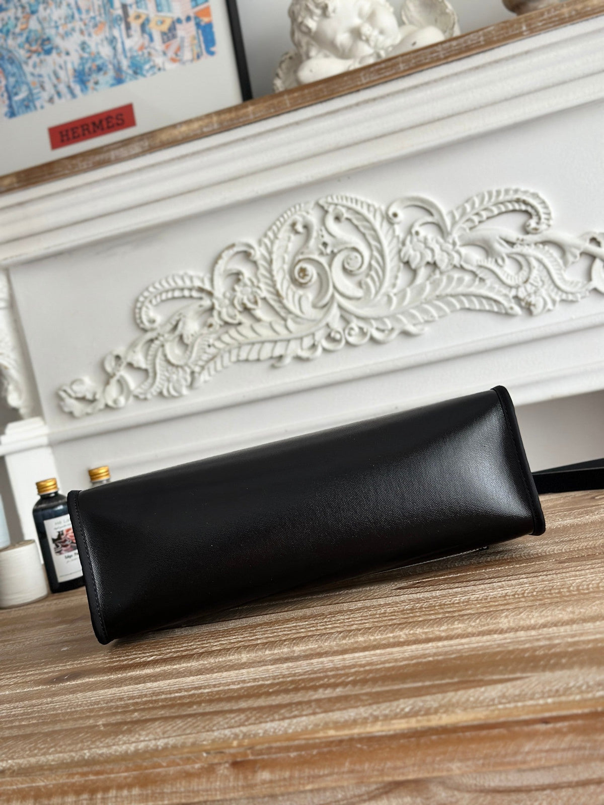 ZIP CABINE 31 BAG IN BLACK CALFSKIN