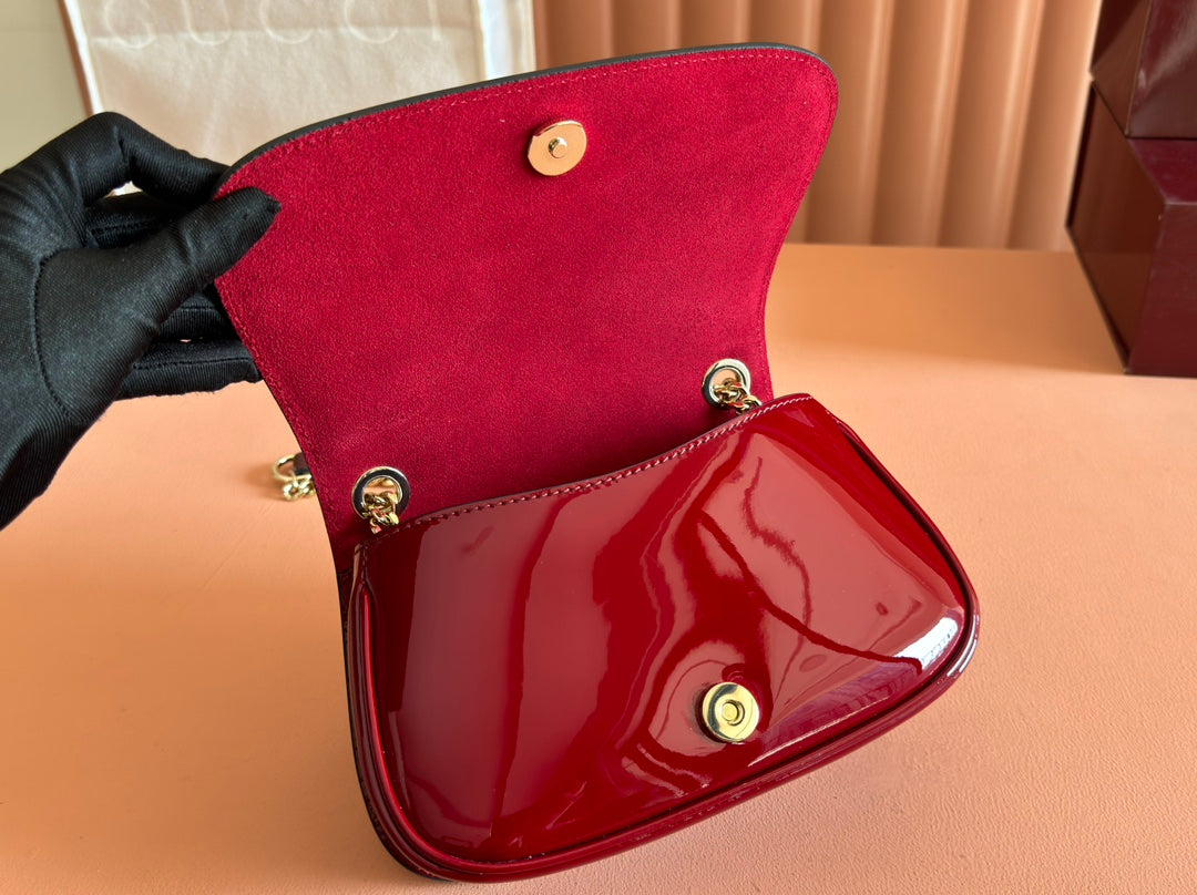 Gucci Blondie Bag Rosso Ancora Red Patent Leather