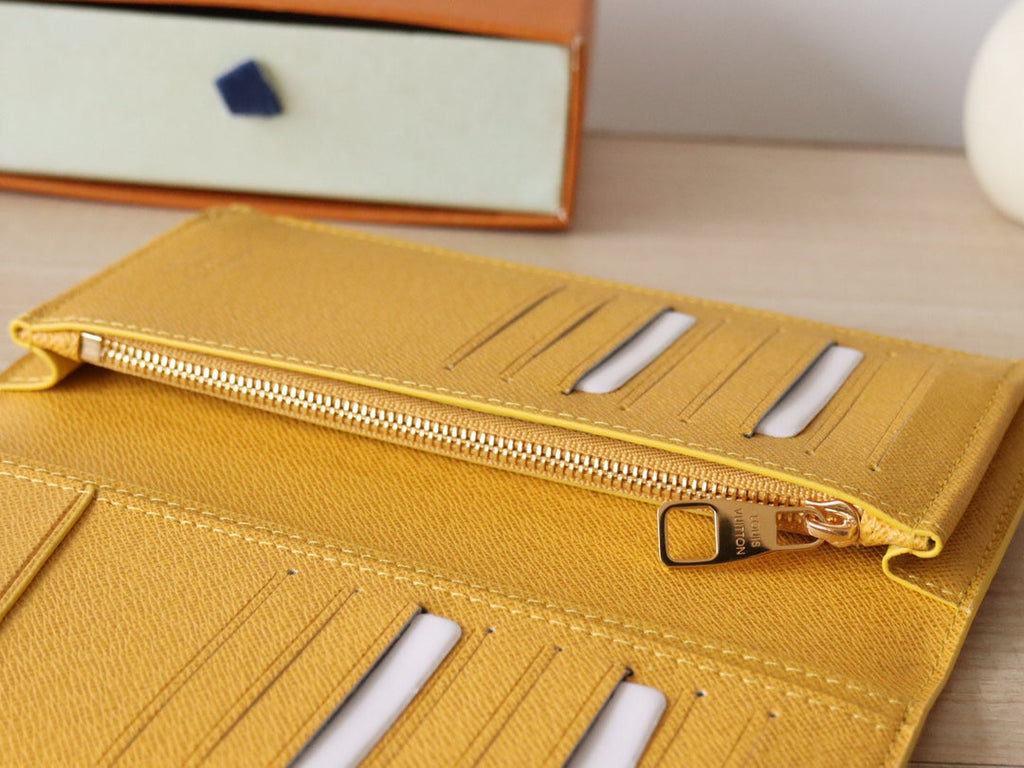 LV Brazza Wallet Yellow Monogram Heritage Canvas 224172
