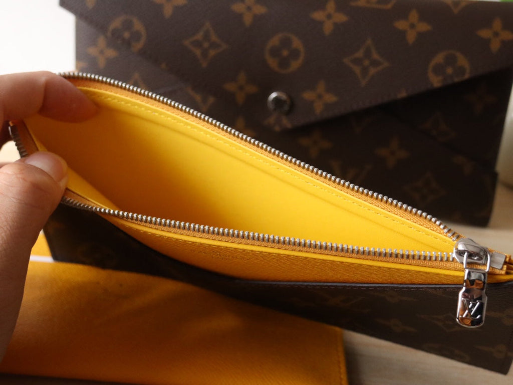 LV M12359 Kirigami Organizer Wallet Safran Yellow Cowhide 247861