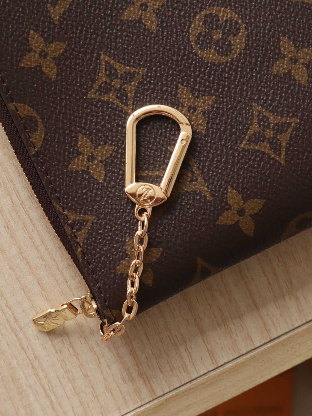 LV Pochette Clés 33cm Brown Monogram Canvas GHW