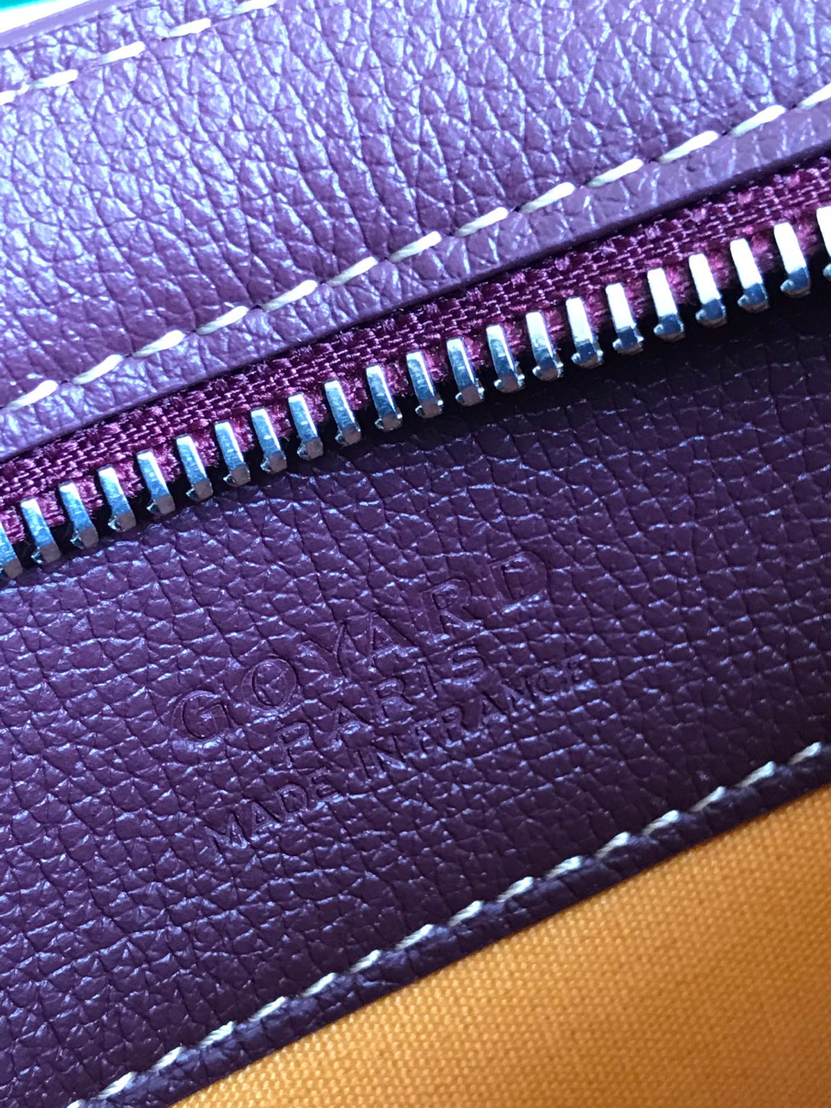 HIRONDELLE BAG 25 IN WINE RED LAMBSKIN AND GOYARDINE CANVAS