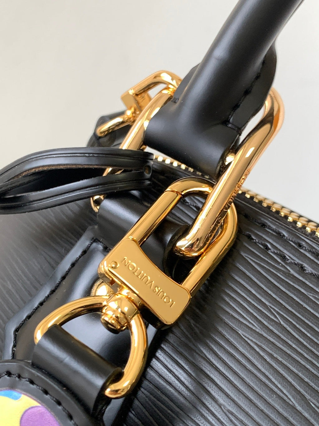 LV x TM Alma BB M13670 Handbag 23.5cm Black Epi Grained Cowhide