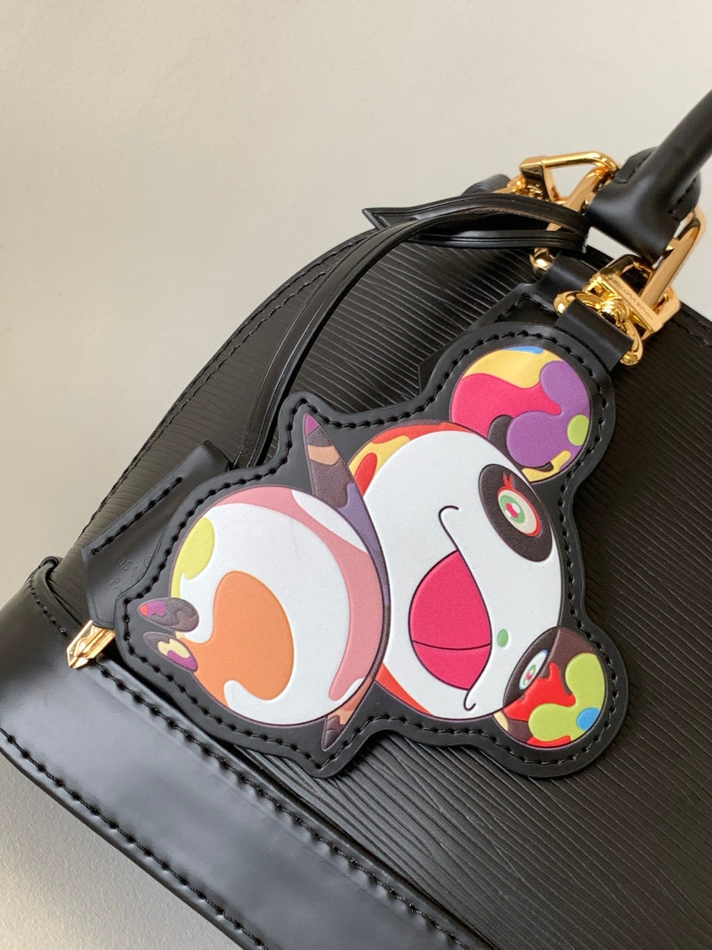 LV x TM Alma BB M13670 Handbag 23.5cm Black Epi Grained Cowhide