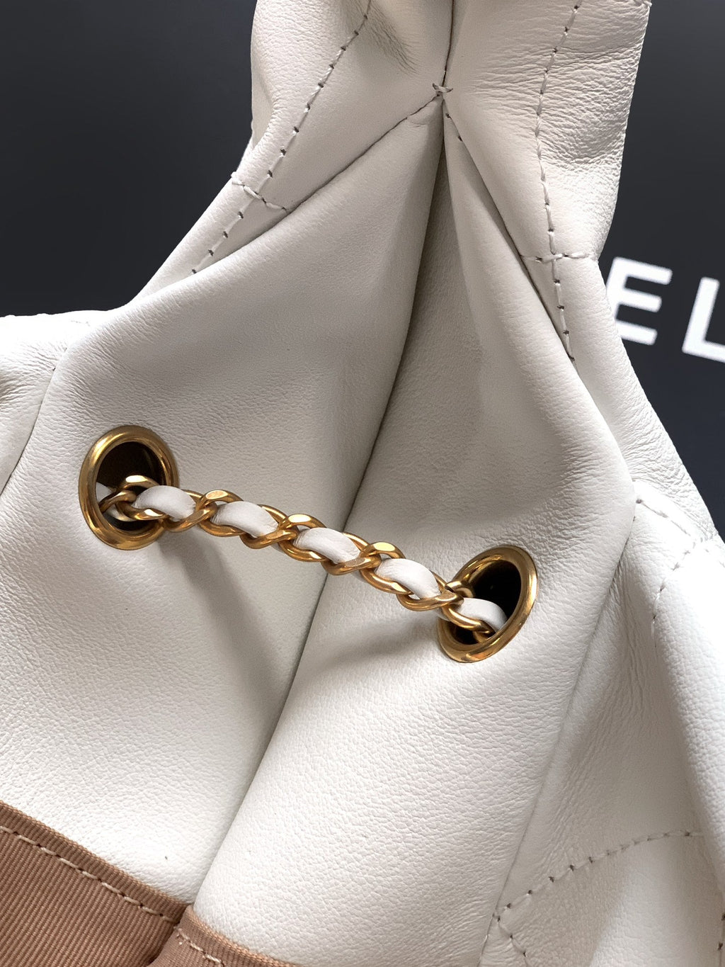 Chanel 26C Hobo Bag White Cowhide GHW 272332