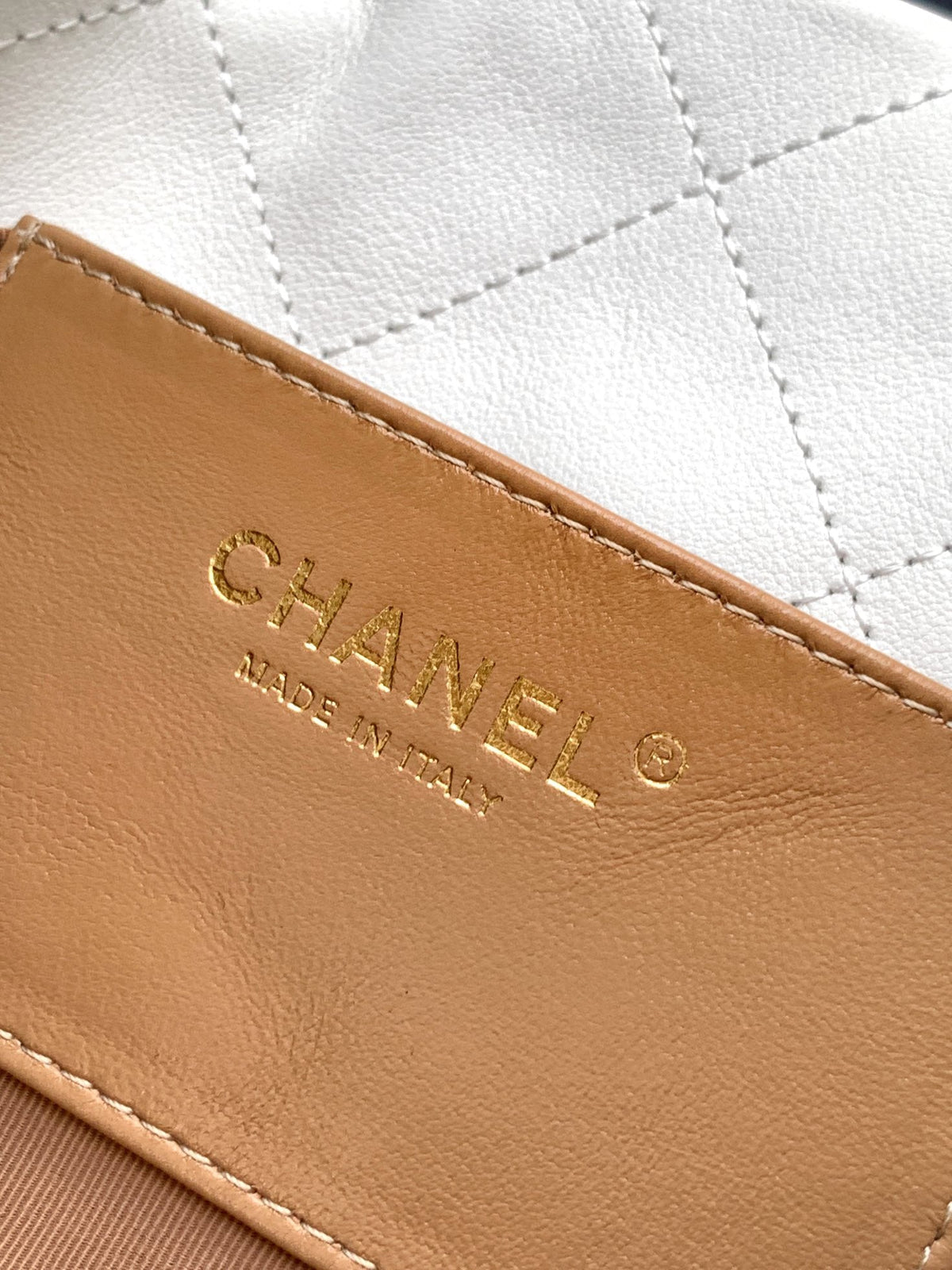 Chanel 26C Hobo Bag White Cowhide GHW 272332