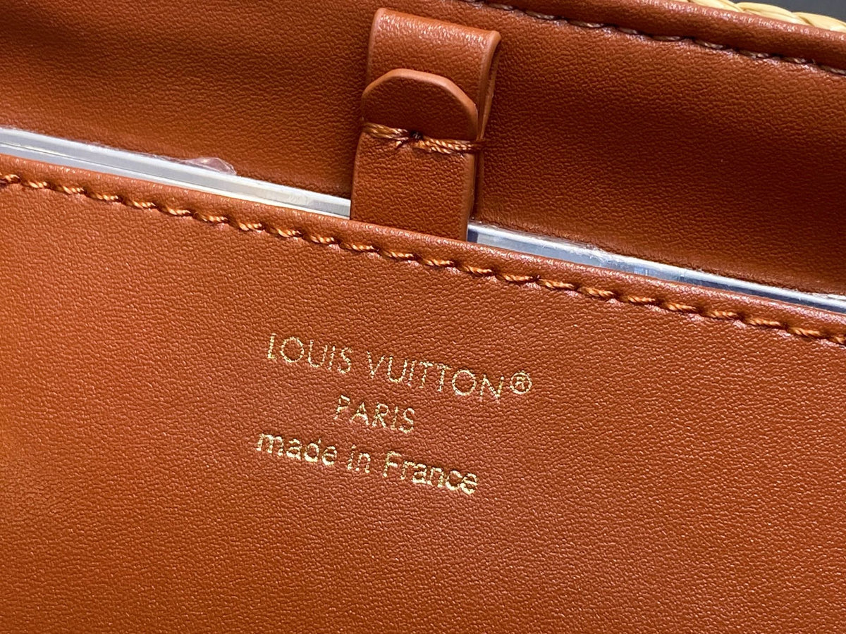 LV 2025 Twist PM Slim 19cm Beige Gold Raffia Leather 344001