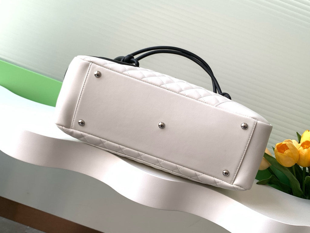CC 2025 Cambon Bag White Black Lambskin 308109