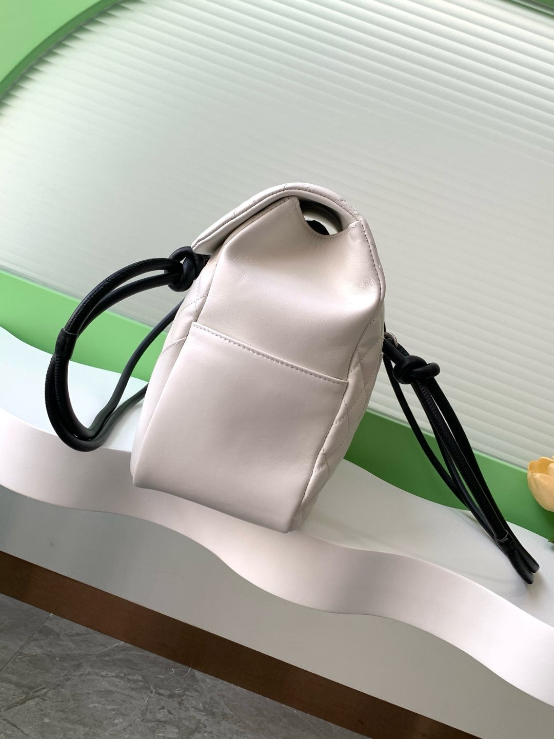 CC 2025 Cambon Bag White Black Lambskin 308109