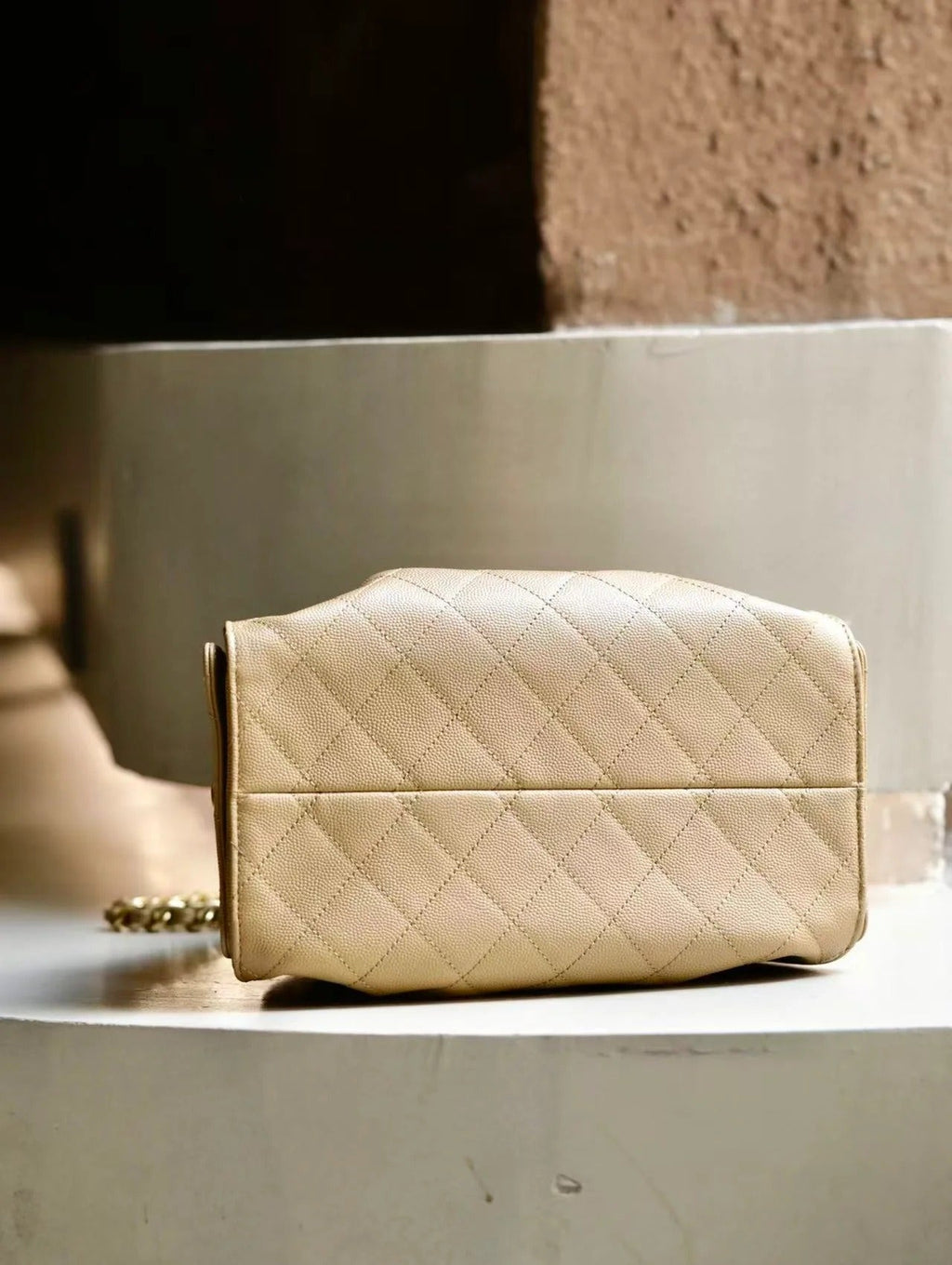 Chanel 2026 Hobo Bag 30cm Beige Calfskin