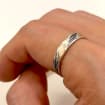 Fine Silver Tree Bark Band