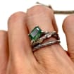 Moss Agate Sterling Silver Oak Leaf Ring