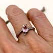 Morganite Sterling Silver Twig Ring