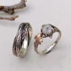 Lab-Grown Diamond 14K Gold Twig Ring
