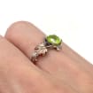 Peridot Sterling Silver Maple Leaf Ring